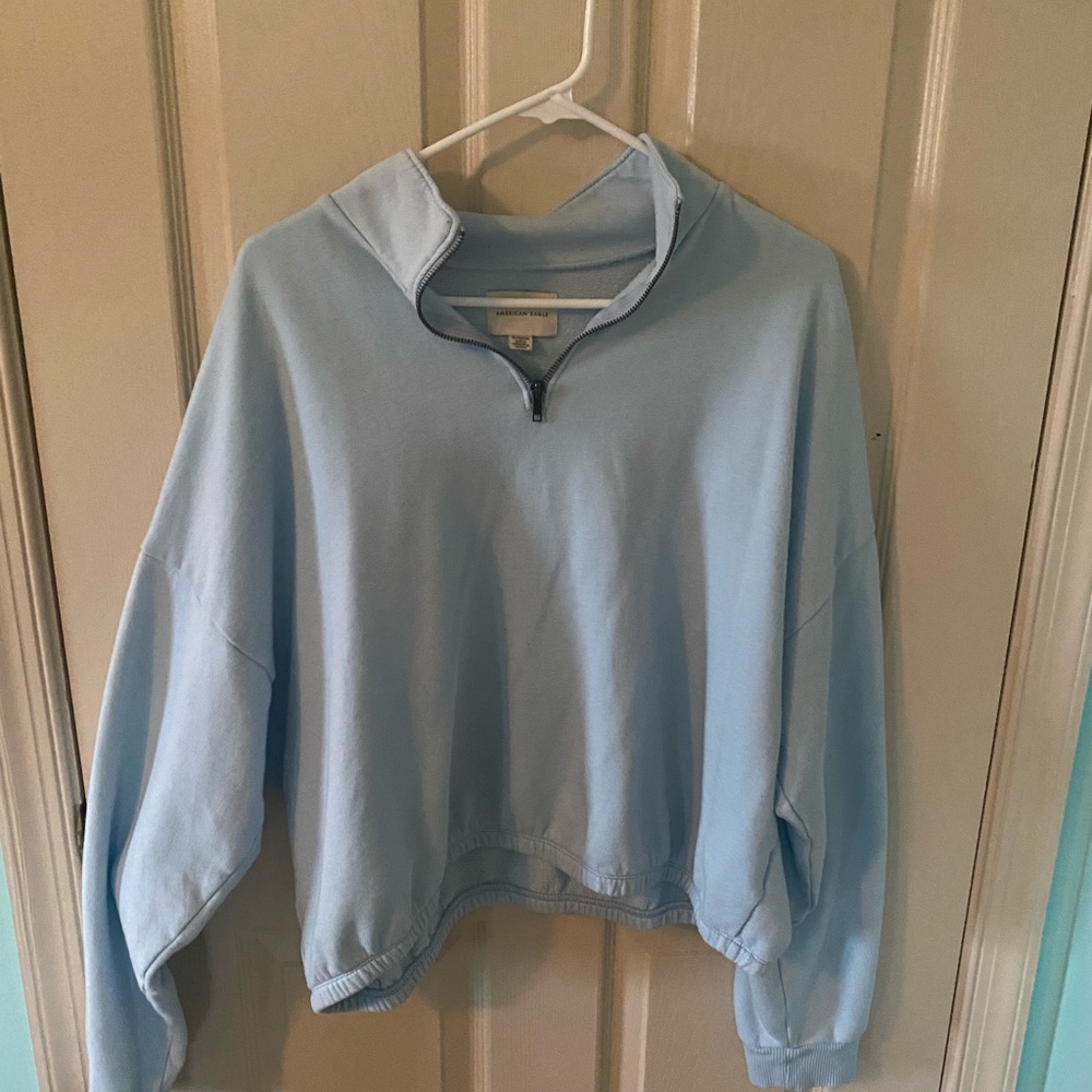 American Eagle Cropped Quarter Zip